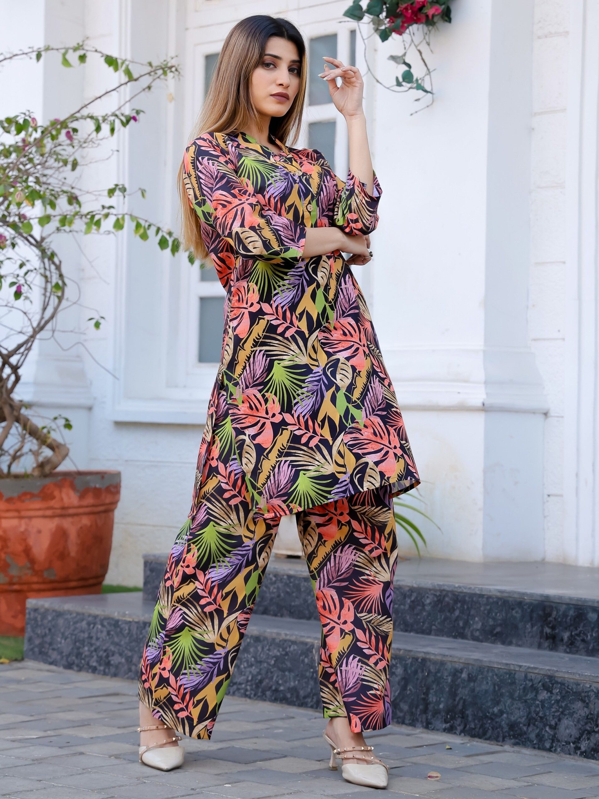 Cotton Casual Wear Printed Cord Set for Women Printed Trending